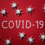 Canva Concept Of Covid 19 In Red Background