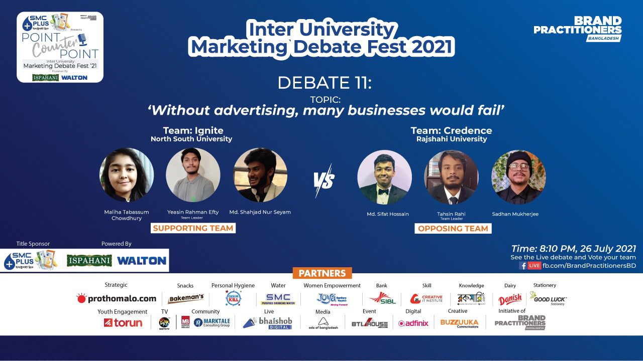 Debate 11: NSU vs RU - "Without advertising, many businesses would fail".