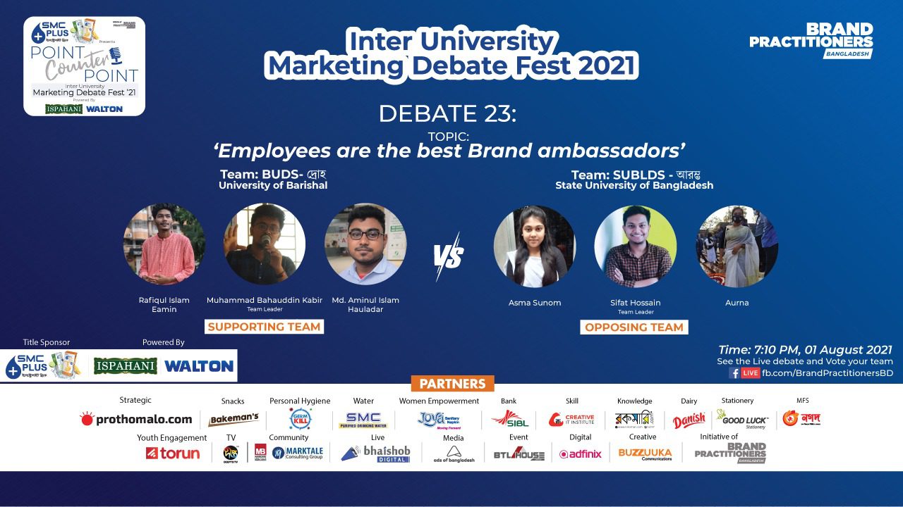 Debate 23: BU vs SUB - "Employees are the best brand ambassadors."
