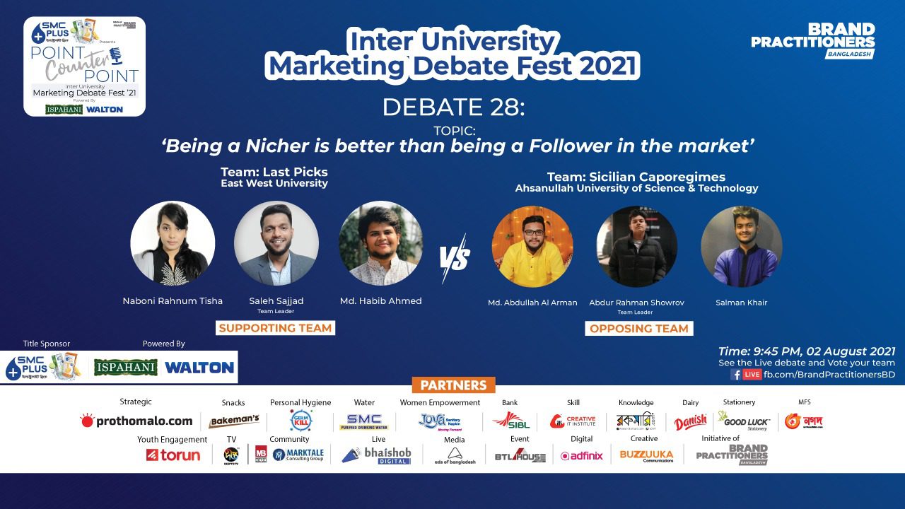 Debate 28: EWU vs AUST- "Being a Nicher is better than being a follower in the market"