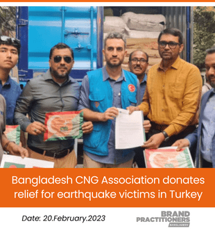 Bangladesh CNG Association donates relief for earthquake victims in Turkey