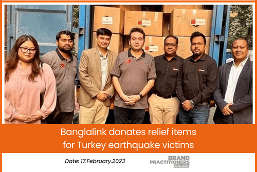 Banglalink donates relief items for Turkey earthquake victims