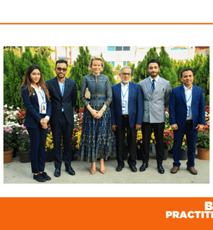 Belgian Queen Mathilde visits Fakir Apparels