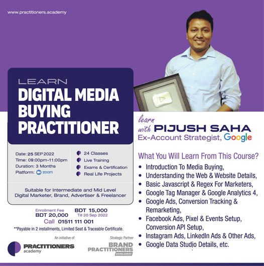 Digital Media Buying course by Pijush Saha
