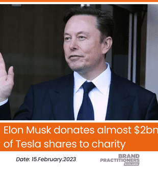 Elon Musk donates almost $2bn of Tesla shares to charity