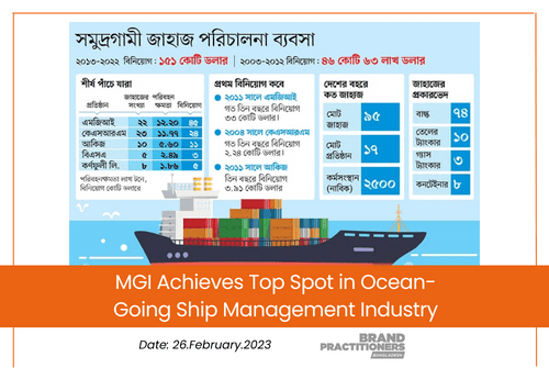 MGI Achieves Top Spot in Ocean-Going Ship Management Industry