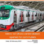 Metro rail Uttara centre station opened for commuters