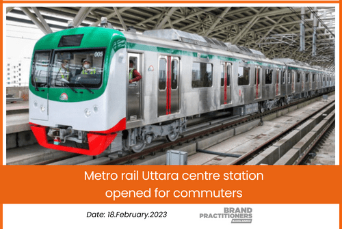 Metro rail Uttara centre station opened for commuters