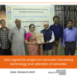 MoU signed for project on rainwater harvesting technology and utilization of rainwater