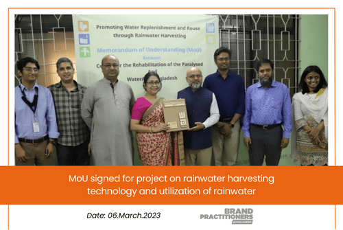 MoU signed for project on rainwater harvesting technology and utilization of rainwater
