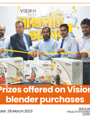 Prizes offered on Vision blender purchases