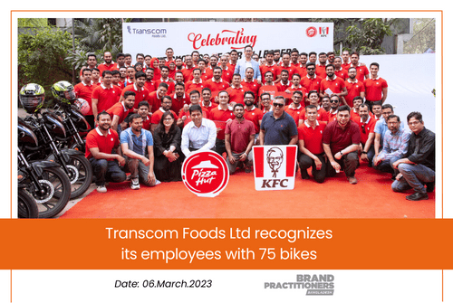 Transcom Foods Ltd recognizes its employees with 75 bikes