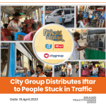 City Group Distributes Iftar to People Stuck in Traffic