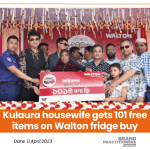 Kulaura housewife gets 101 free items on Walton fridge buy