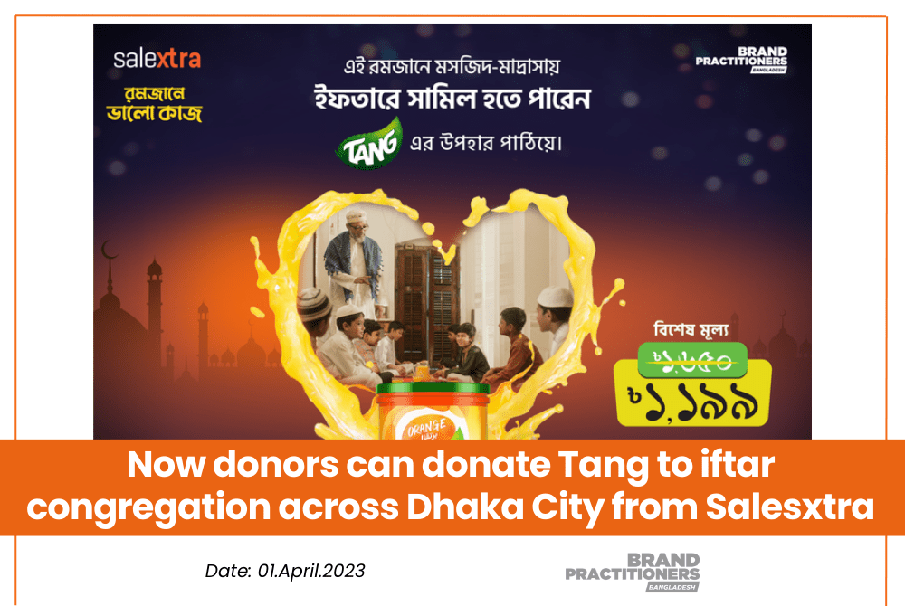 Now donors can donate Tang to iftar congregation across Dhaka City from Salesxtra