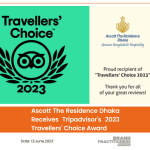 Ascott The Residence Dhaka Receives Tripadvisor's 2023 Travellers' Choice Award