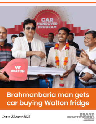 Brahmanbaria man gets car buying Walton fridge