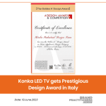 Konka LED TV gets Prestigious Design Award in Italy