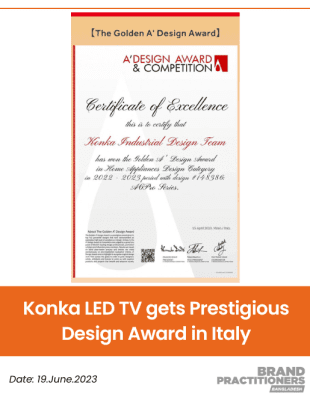 Konka LED TV gets Prestigious Design Award in Italy