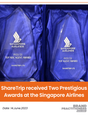 ShareTrip received Two Prestigious Awards at the Singapore Airlines