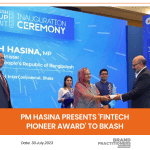 PM Hasina Presents 'Fintech Pioneer Award' to bKash