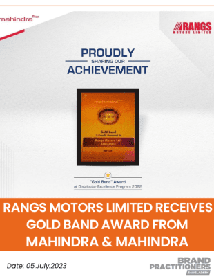 Rangs Motors Limited Receives Gold Band Award from Mahindra & Mahindra