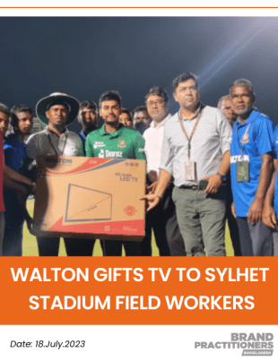 Walton Gifts TV to Sylhet Stadium Field Workers