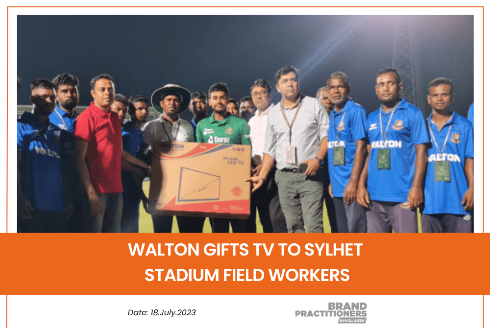 Walton Gifts TV to Sylhet Stadium Field Workers