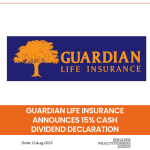 Guardian Life Insurance Announces 15% Cash Dividend Declaration