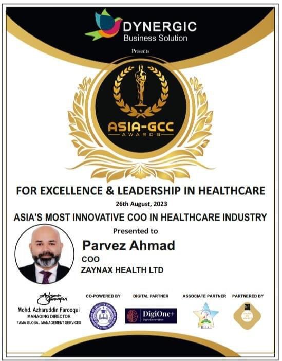 Zaynax Health Ltd. Achieves Top Honors at The Asia GCC Awards 2023