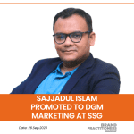 Sajjadul Islam promoted to DGM Marketing at SSG