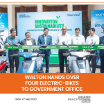 Walton Hands Over Four Electric-Bikes to Government Office