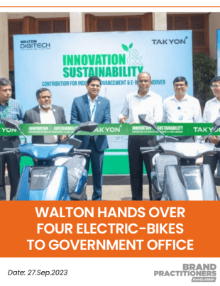 Walton Hands Over Four Electric-Bikes to Government Office