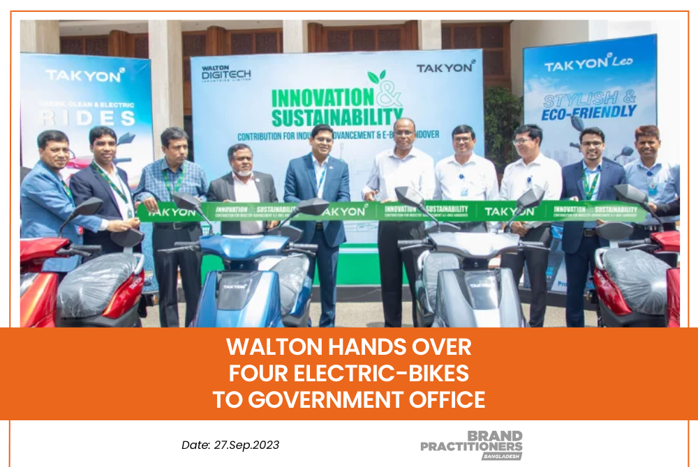 Walton Hands Over Four Electric-Bikes to Government Office