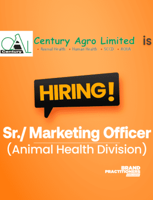 job Century Agro Limited is hiring Marketing Officer Sr. Marketing Officer in Animal Health Division