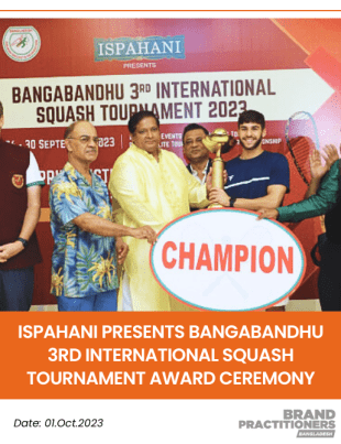 Ispahani Presents Bangabandhu 3rd International Squash Tournament Award Ceremony