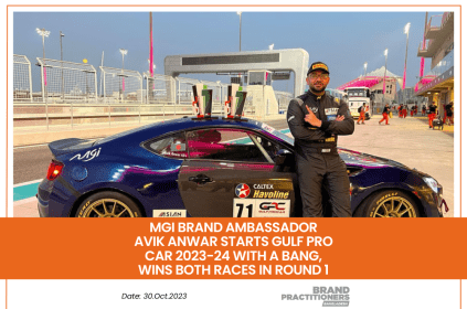 MGI Brand Ambassador Avik Anwar starts Gulf Pro Car 2023-24 with a bang, wins both races in Round 1
