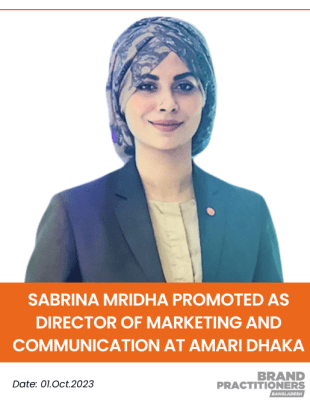 Sabrina Mridha Promoted as Director of Marketing and Communication at Amari Dhaka