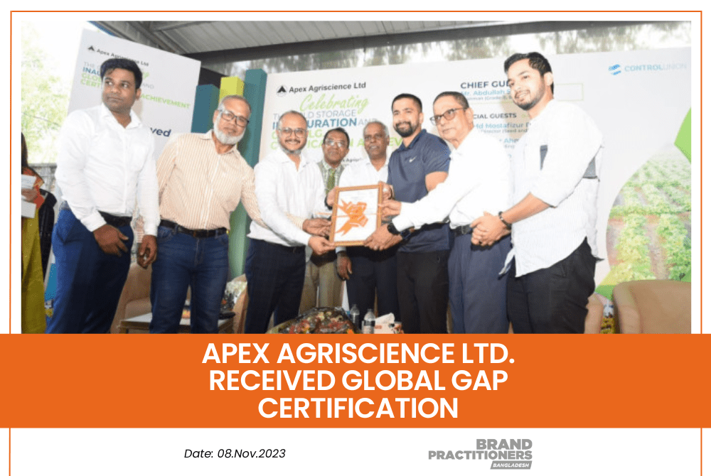 Apex Agriscience Ltd. received Global GAP certification