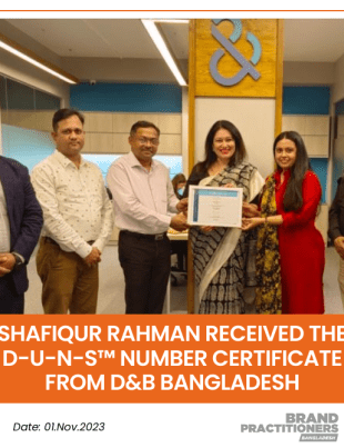 Shafiqur Rahman received the D-U-N-S™ Number Certificate from D&B Bangladesh