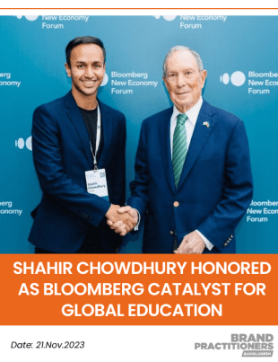 Shahir Chowdhury Honored as Bloomberg Catalyst for Global Education