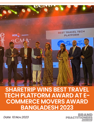 ShareTrip Wins Best Travel Tech Platform Award at e-Commerce Movers Award Bangladesh 2023