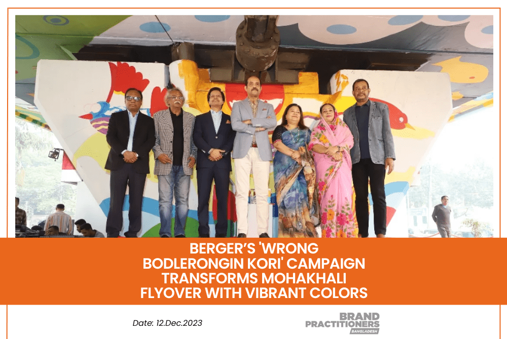 Berger 'Wrong BodleRongin Kori' Campaign Transforms Mohakhali Flyover with Vibrant Colors