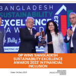 GP wins 'Bangladesh Sustainability Excellence Awards 2023' in Financial Inclusion -Web