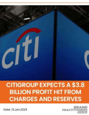 Citigroup expects a $3.8 billion profit hit from charges and reserves