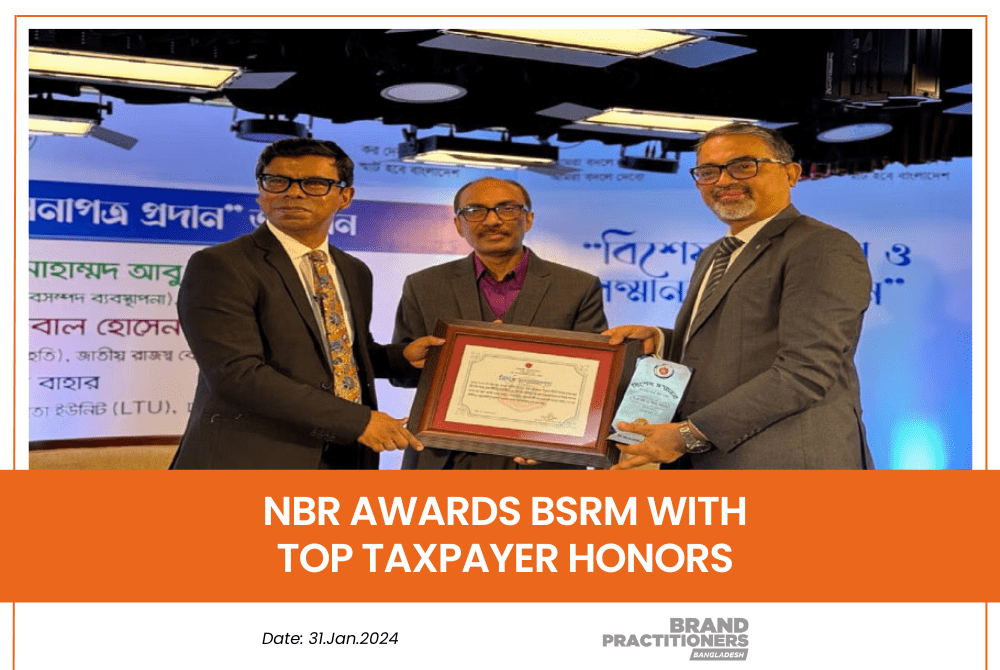 NBR Awards BSRM with Top Taxpayer Honors Brand Practitioners Keep