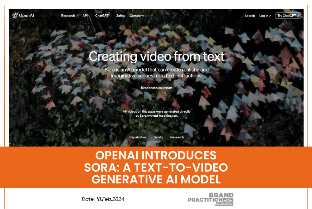 OpenAI Introduces Sora A Text to Video Generative AI Model