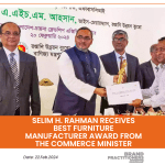 Selim H. Rahman receives Best Furniture Manufacturer Award from the Commerce Minister