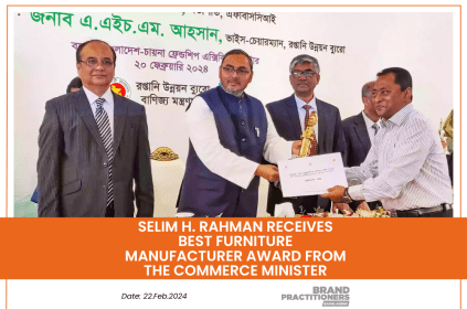 Selim H. Rahman receives Best Furniture Manufacturer Award from the Commerce Minister