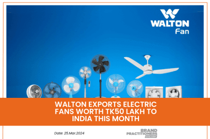 Walton Exports Electric Fans Worth Tk50 Lakh to India This Month